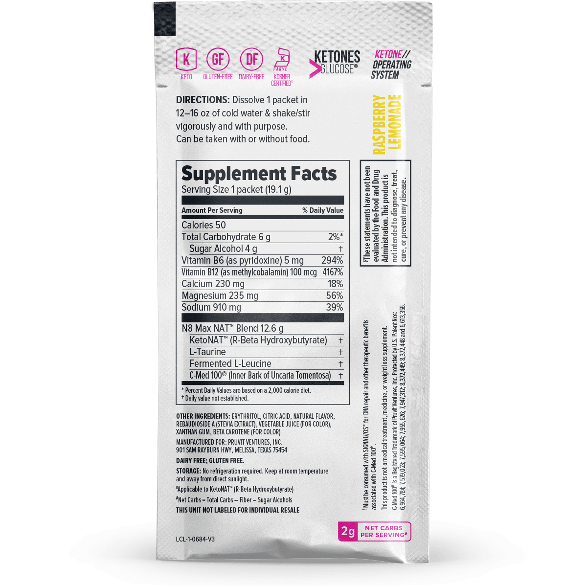 KETO//OS NAT® Raspberry Lemonade