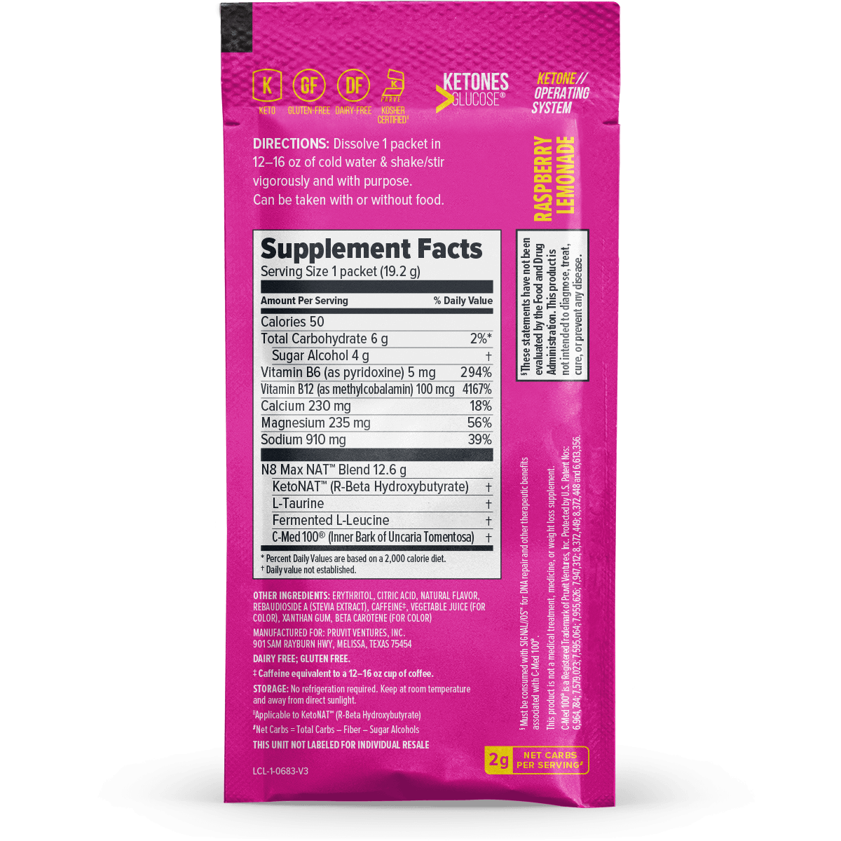 KETO//OS NAT® Raspberry Lemonade
