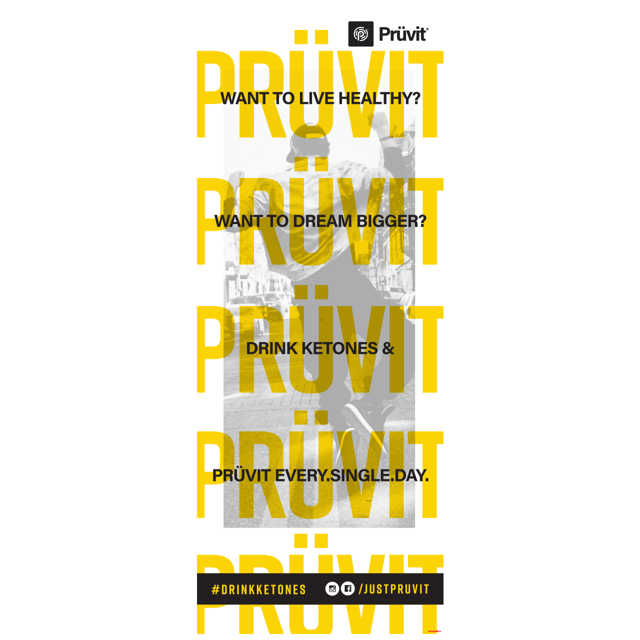 Live Healthy  Pop-Up Banner *yellow*