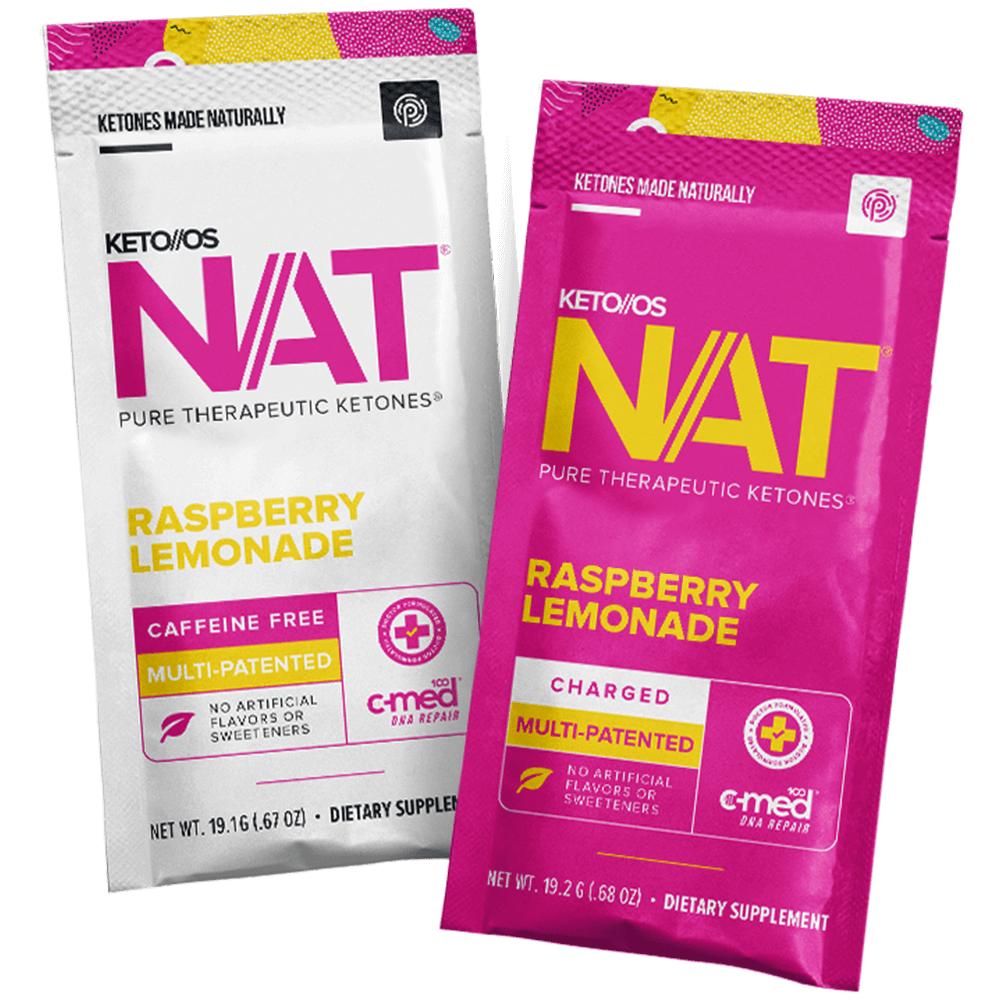 Pruvit Keto NAT Raspberry Lemonade – 20 Packs, Caffeine Free, Ketone Supplement