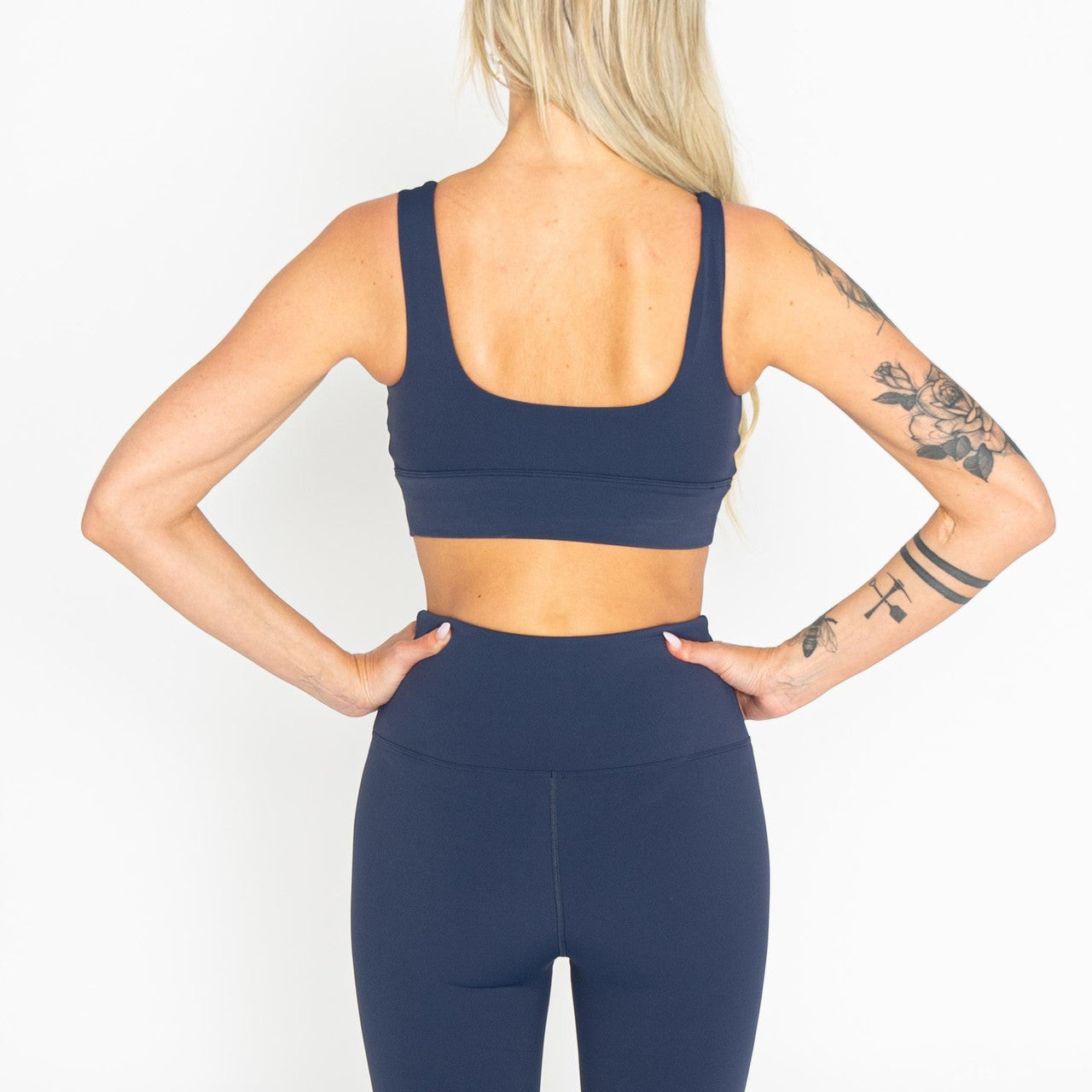 True Navy Scoop Sports Bra